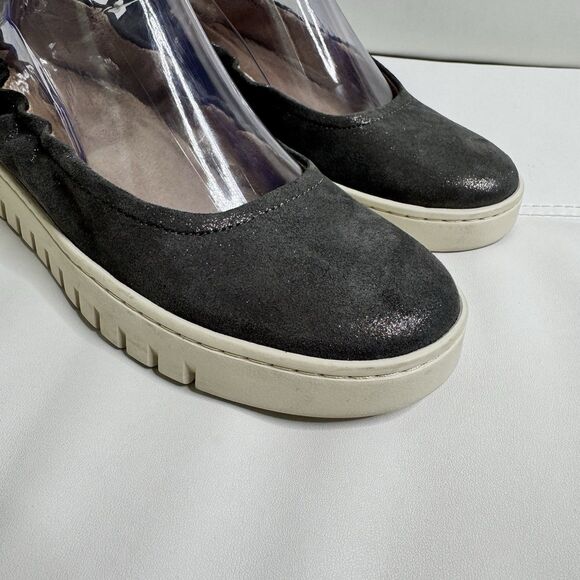 Vionic Uptown Ballet Slip Ons Loafer Flats Size 7.5 Platform Gray Suede Comfort - Picture 2 of 12